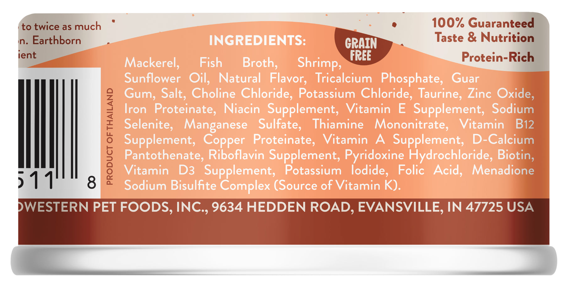 Earthborn Holistics - All Cat Breeds, All Life Stages Catalina Catch, Mackerel Dinner with Shrimp in Gravy Recipe Canned Cat Food - Southern Agriculture 
