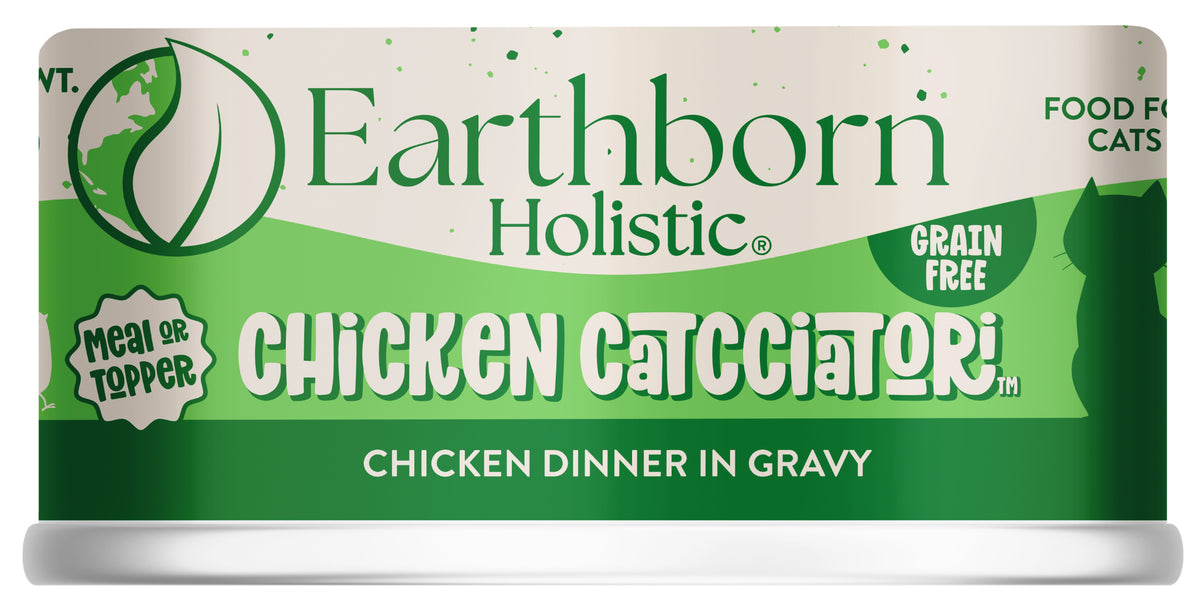 Earthborn Holistics - All Cat Breeds, All Life Stages Chicken Catcciatori, Chicken Dinner in Gravy Recipe Canned Cat Food - Southern Agriculture 