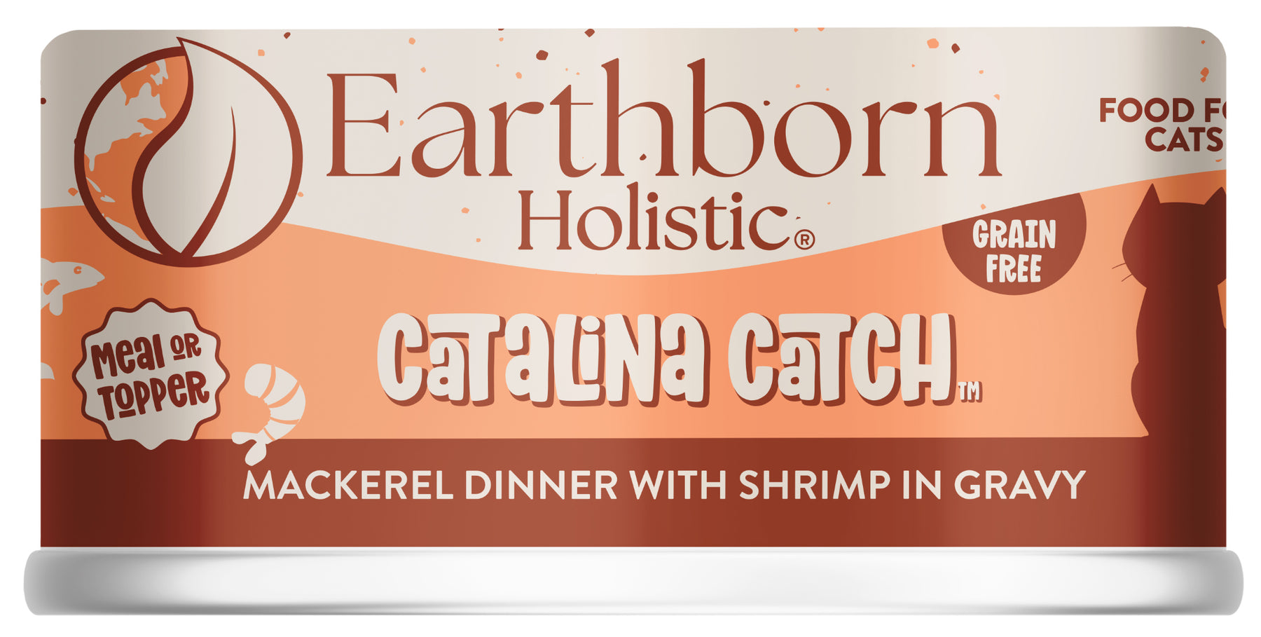 Earthborn Holistics - All Cat Breeds, All Life Stages Catalina Catch, Mackerel Dinner with Shrimp in Gravy Recipe Canned Cat Food - Southern Agriculture 
