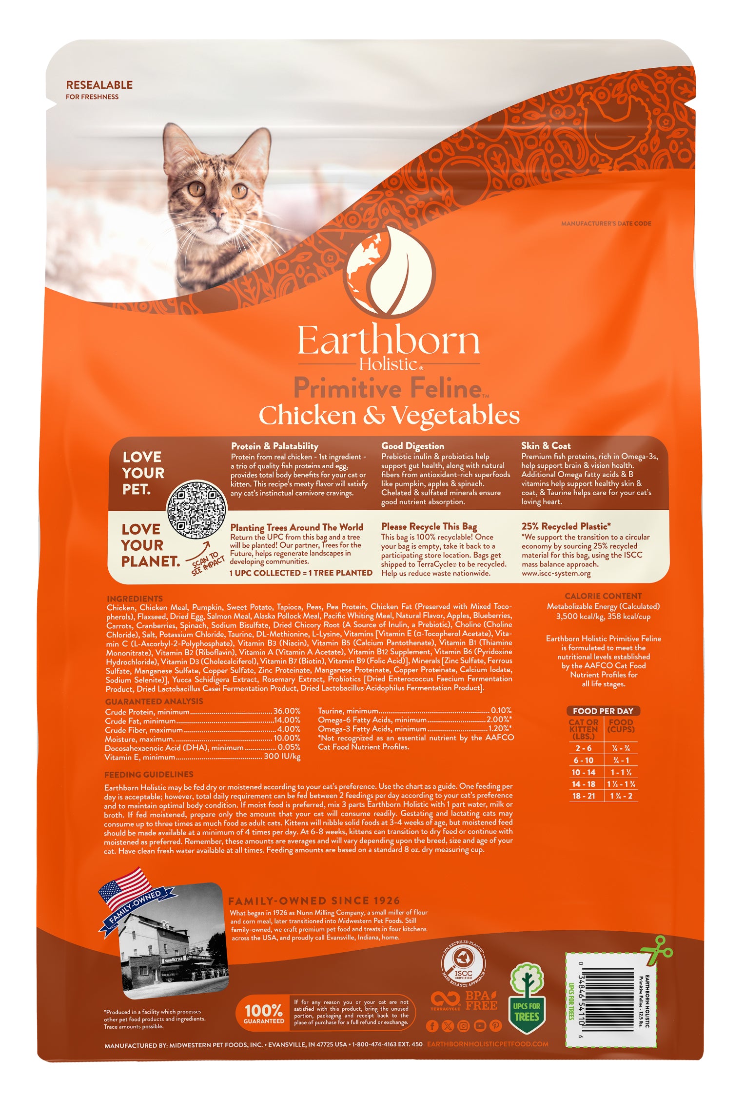 Earthborn Holistic - Holistic Primitive Indoor Grain Free Dry Cat Food