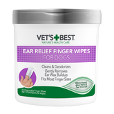 Veterinarian's Best - Ear Relief Finger Wipes for Dogs
