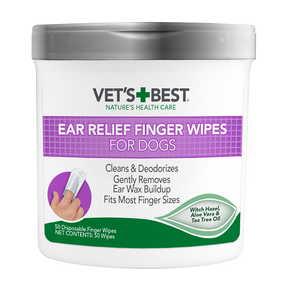 Veterinarian's Best - Ear Relief Finger Wipes for Dogs