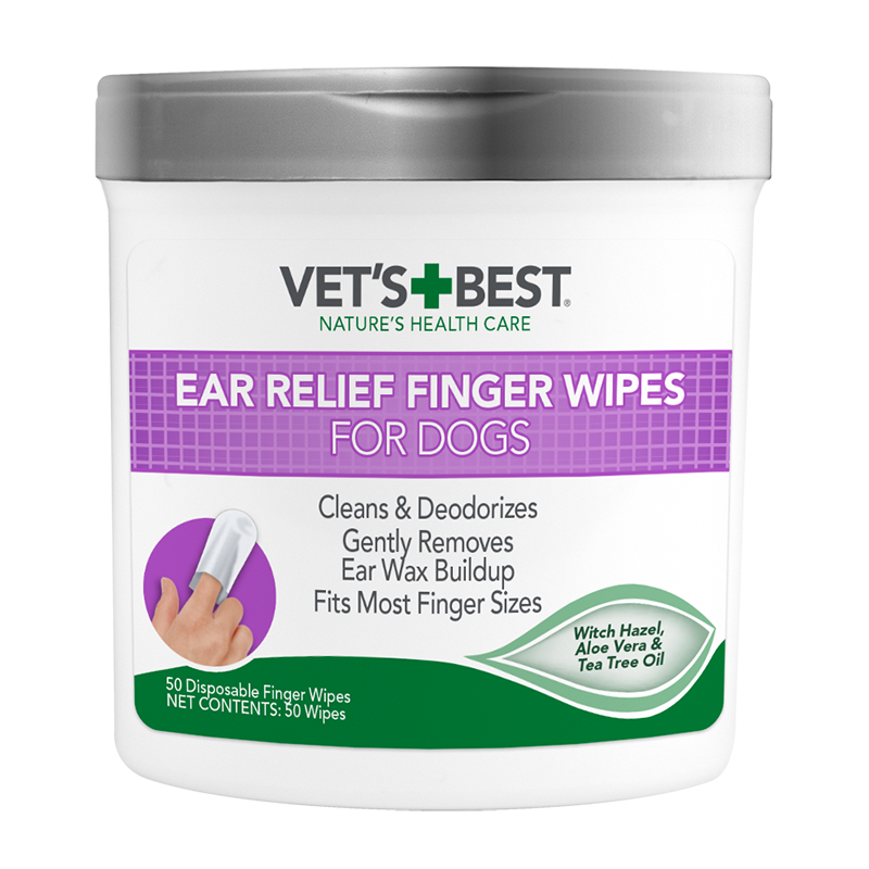 Veterinarian's Best - Ear Relief Finger Wipes for Dogs