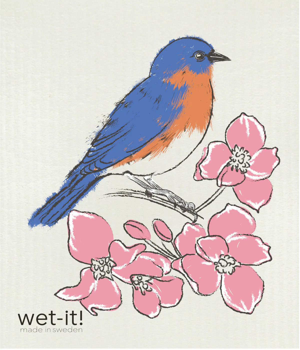 Wet-it! - Eastern Bluebird Swedish Cloth
