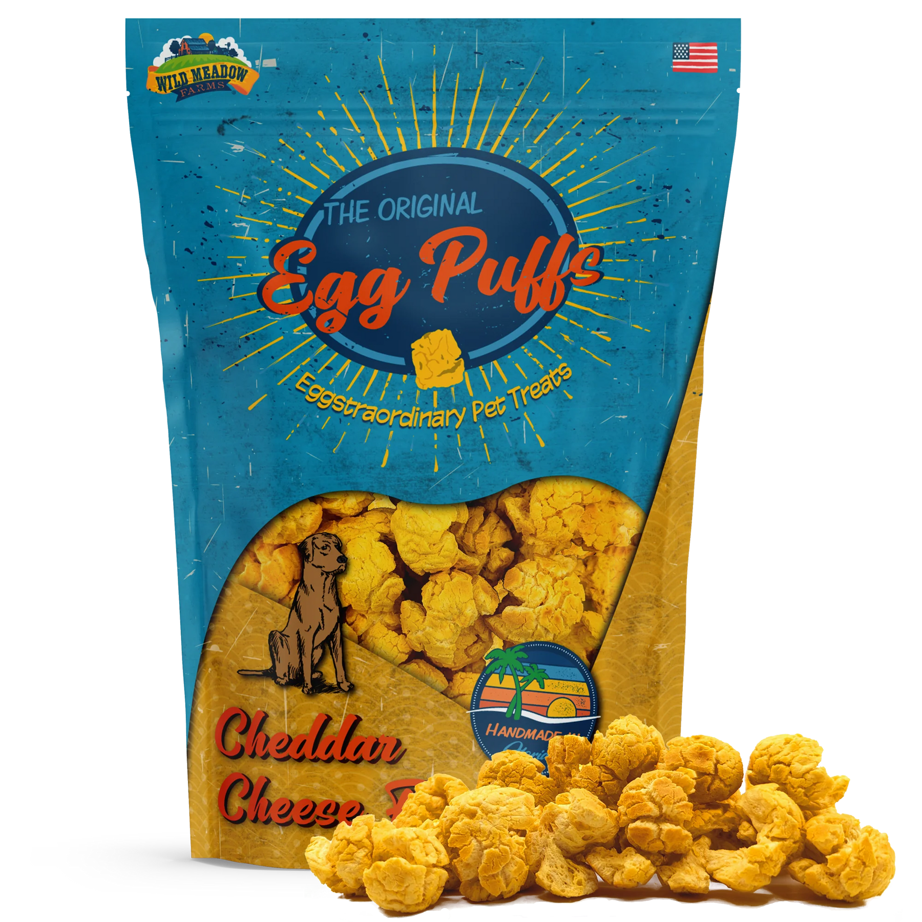 Wild Meadow Farms -  Egg Puffs Cheddar Cheese Dog Treat's