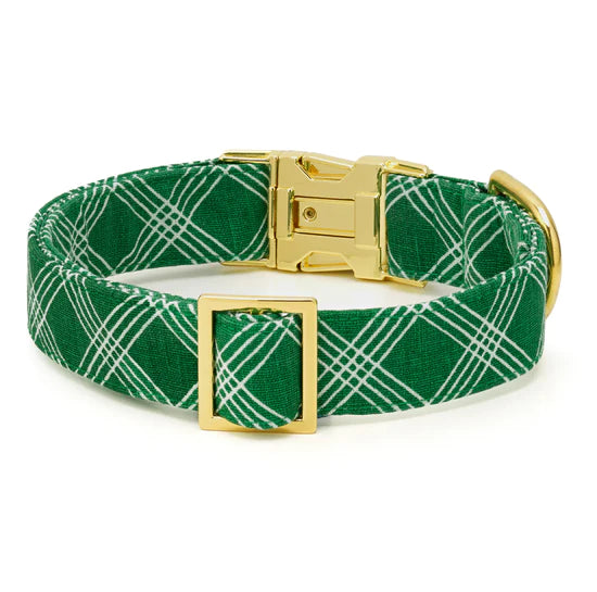 The Foggy Dog - Dog Collar Emerald Plaid