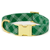 The Foggy Dog - Dog Collar Emerald Plaid