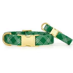 The Foggy Dog - Dog Collar Emerald Plaid