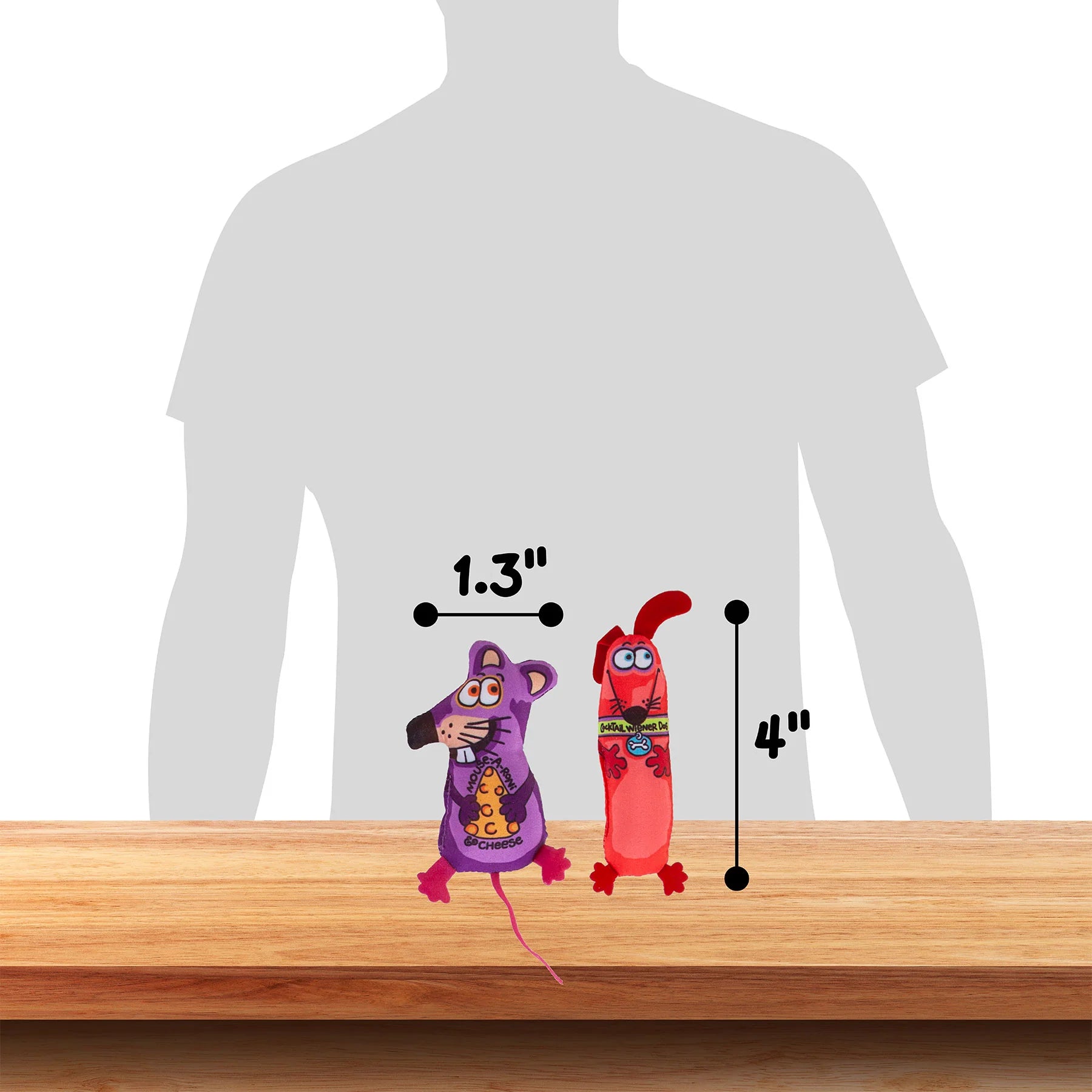 Petmate - AppeTeasers Mouse And Weiner Dog Catnip Toys - Southern Agriculture 