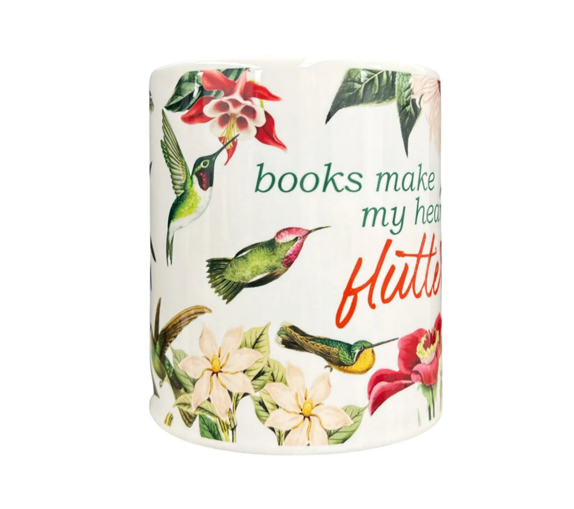 Fly Paper Products - Mug Books Make My Heart Flutter