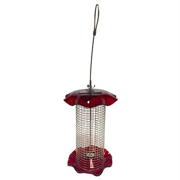 Friends of Flight - Red Acrylic Feeder w/ Stainless Steel Screen