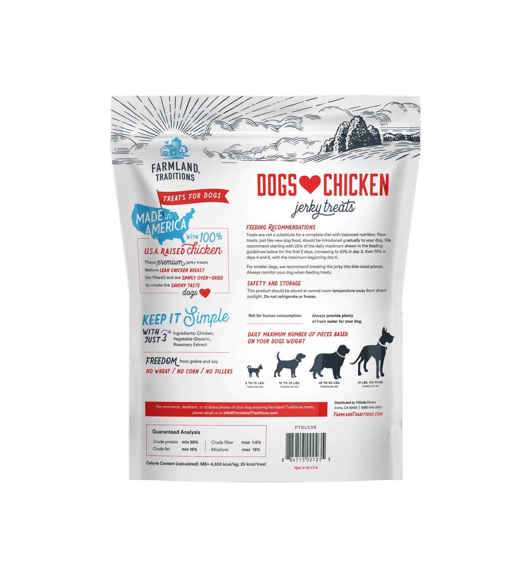 Farmland Traditions - Jerky Treats Dogs Love Chicken Treats for Dogs - Southern Agriculture 