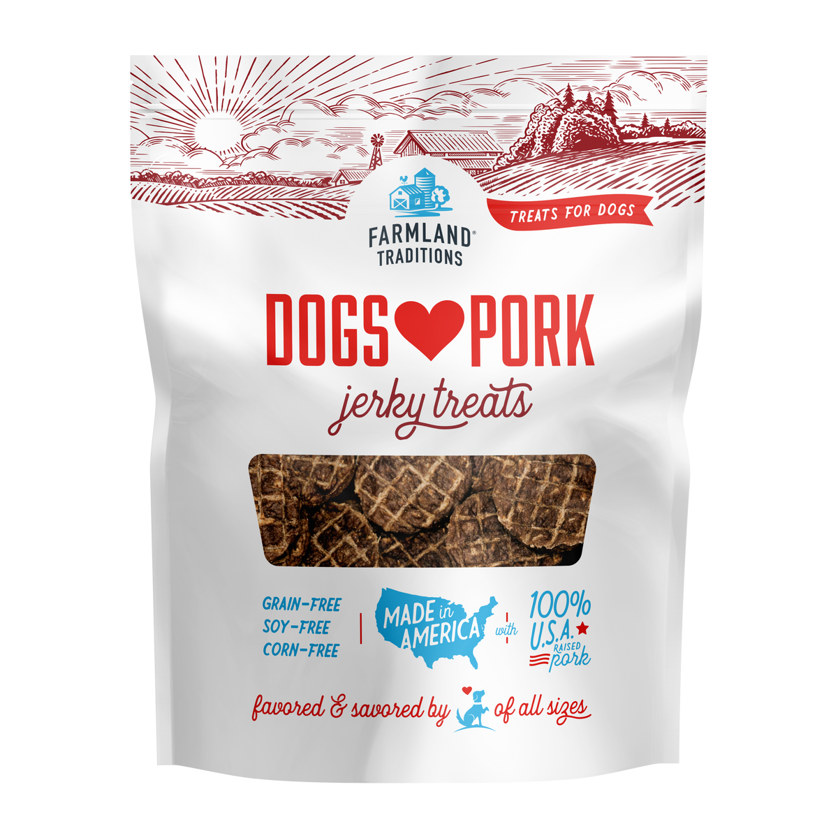 Farmland Traditions - Jerky Treats Dogs Love Pork Treats for Dogs - Southern Agriculture 