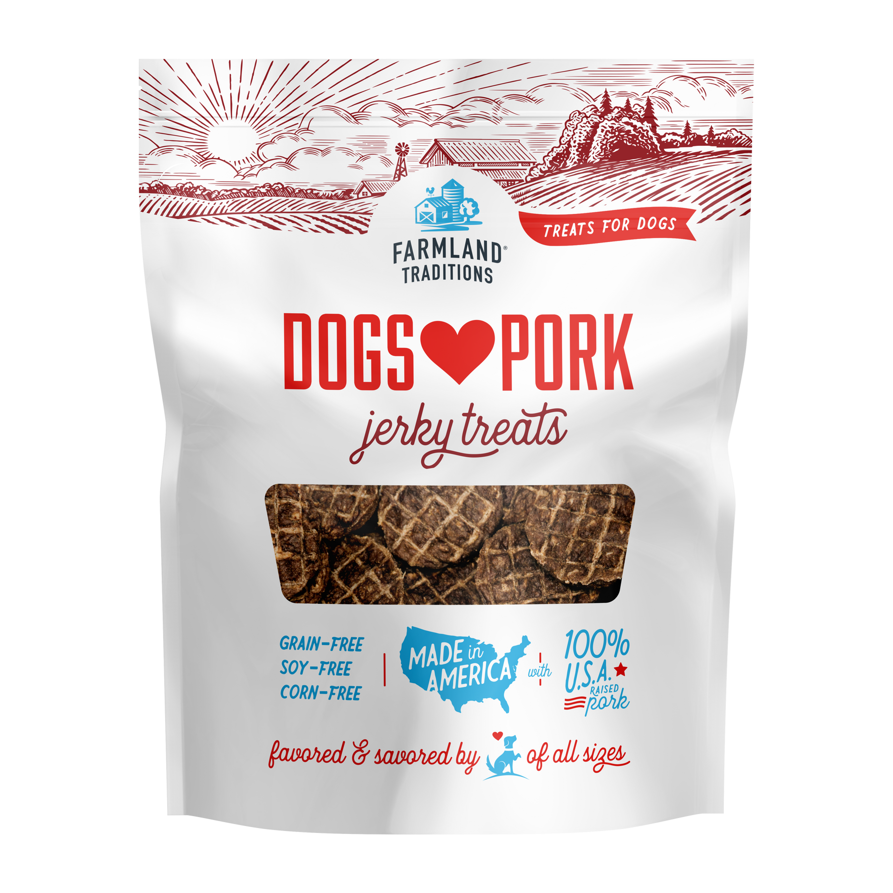 Farmland Traditions - Jerky Treats Dogs Love Pork Treats for Dogs - Southern Agriculture 