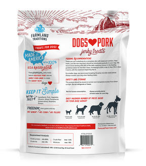 Farmland Traditions - Jerky Treats Dogs Love Pork Treats for Dogs - Southern Agriculture 