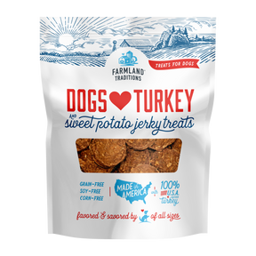 Farmland Traditions - Jerky Treats Dogs Love Turkey & Sweet Potato Treats for Dogs