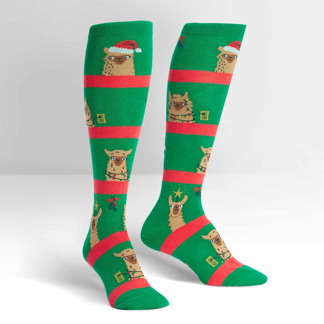 Sock It To Me - Fa La La Llamas Knee High Socks
