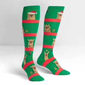 Sock It To Me - Fa La La Llamas Knee High Socks
