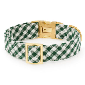 The Foggy Dog - Dog Collar Evergreen Gingham