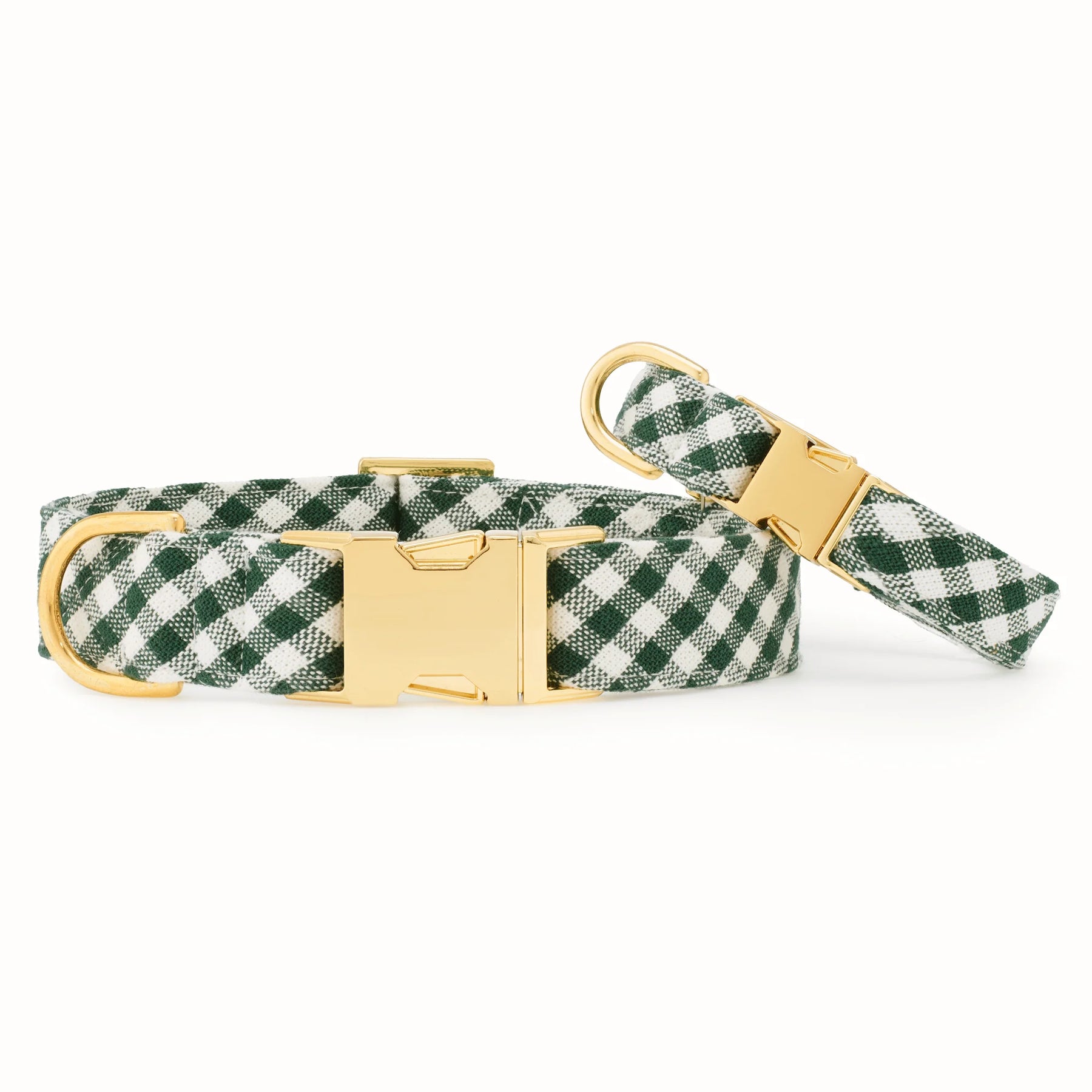The Foggy Dog - Dog Collar Evergreen Gingham