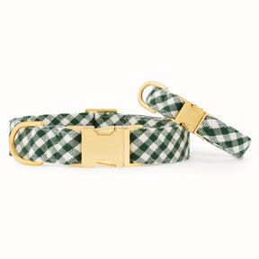The Foggy Dog - Dog Collar Evergreen Gingham