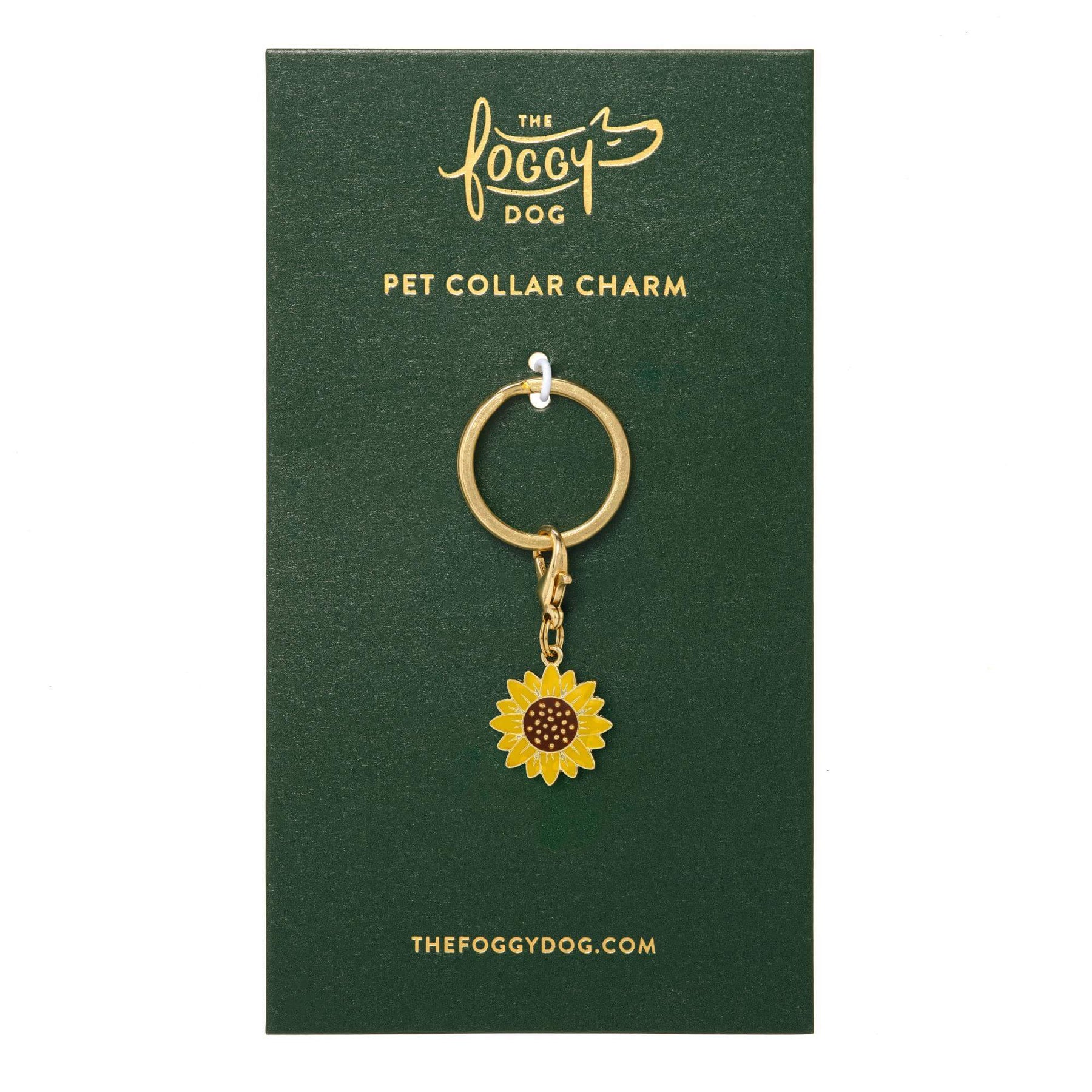 The Foggy Dog - Dog Charm Two Sided For Collar Sunflower