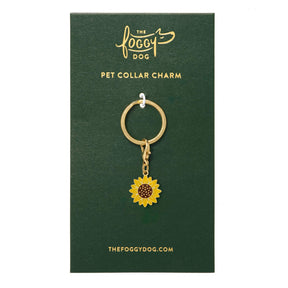 The Foggy Dog - Dog Charm Two Sided For Collar Sunflower