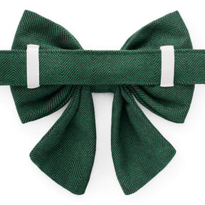 The Foggy Dog - Lady Bow Evergreen Herringbone