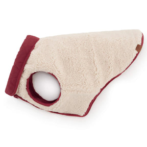 The Foggy Dog - Dog Jacket Currant Sherpa Lined Reversible