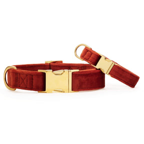 The Foggy Dog - Dog Collar Nutmeg Velvet
