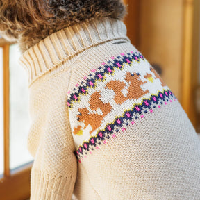 The Foggy Dog - Dog Sweater Squirrel Cable Knit