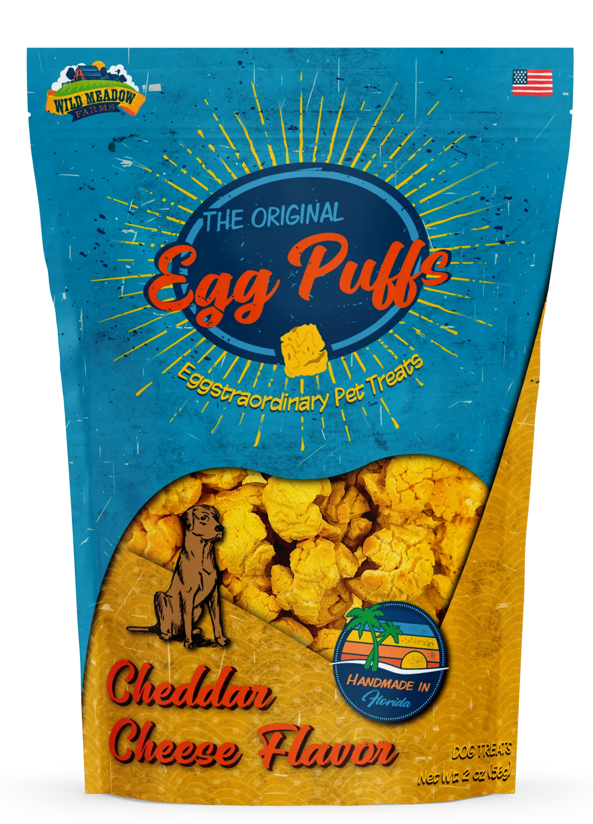 Wild Meadow Farms -  Egg Puffs Cheddar Cheese Dog Treat's