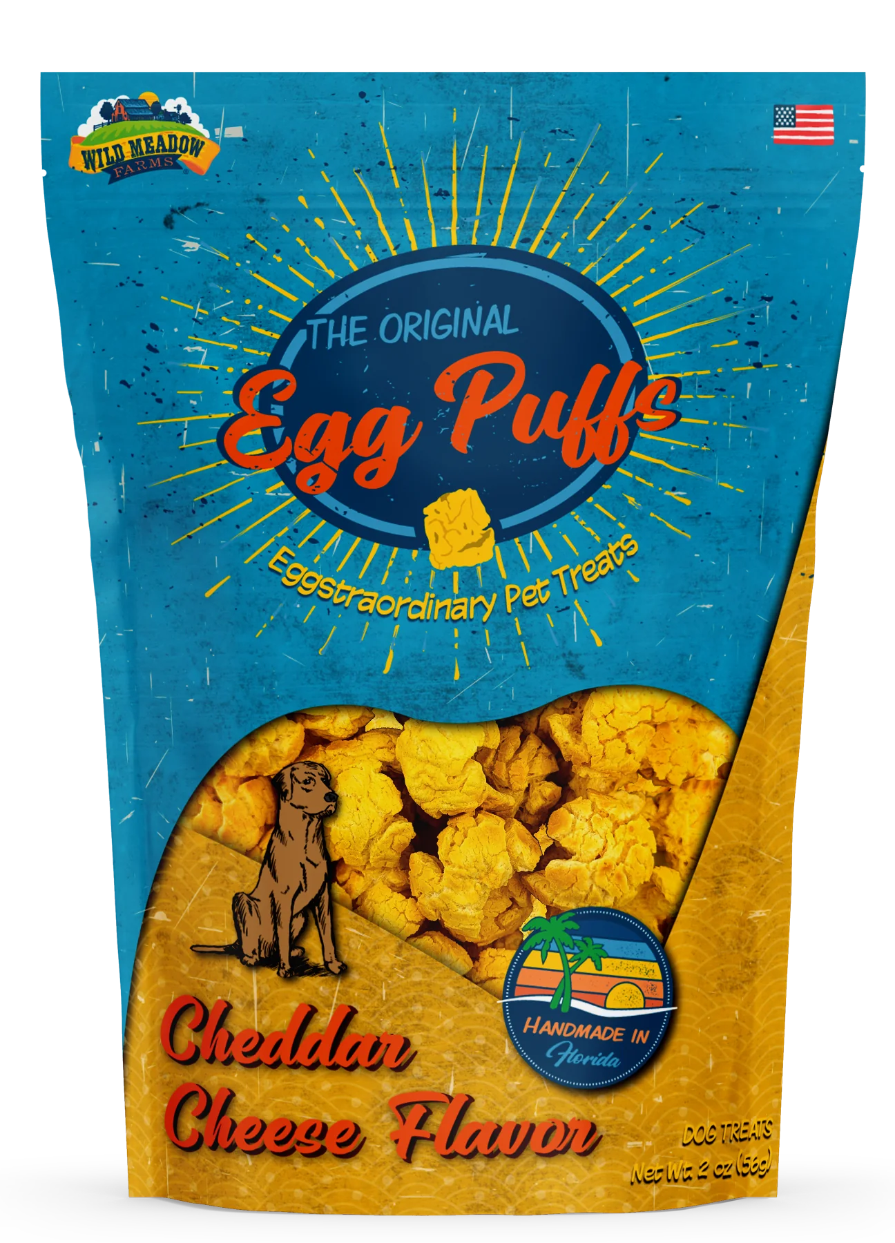 Wild Meadow Farms -  Egg Puffs Cheddar Cheese Dog Treat's