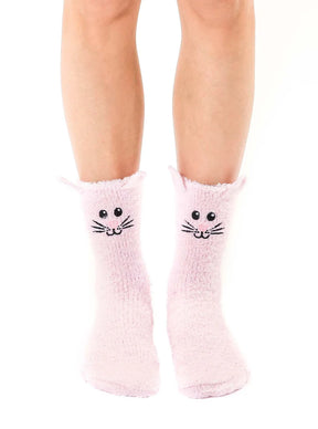 Living Royal - Socks Fuzzy Crew w/ 3D Ears Bunny Rabbit