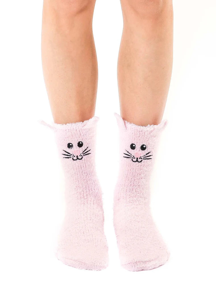 Living Royal - Socks Fuzzy Crew w/ 3D Ears Bunny Rabbit