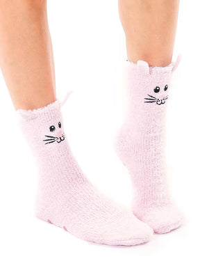 Living Royal - Socks Fuzzy Crew w/ 3D Ears Bunny Rabbit