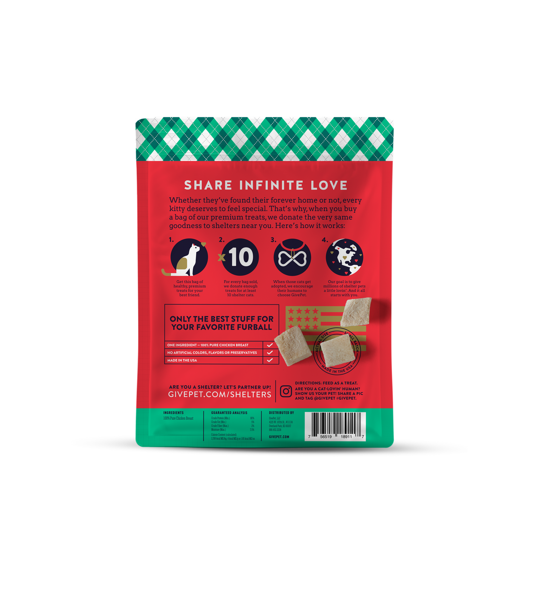 GivePet - Santa Claws FreezeDried Cat Treats - Southern Agriculture 