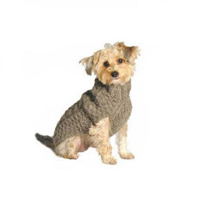 Chilly Dog - Dog Sweater Gray Cable Knit