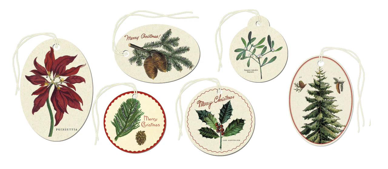 Cavallini & Co. - Gift Tags Glitter Christmas Botanica