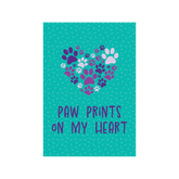Dog Speak - Flag Paw Prints on My Heart
