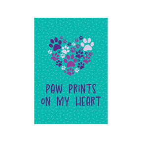 Dog Speak - Flag Paw Prints on My Heart