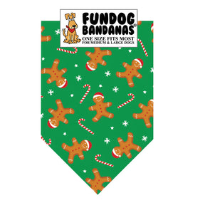 FunDog Bandanas - Dog Bandana Gingerbread People