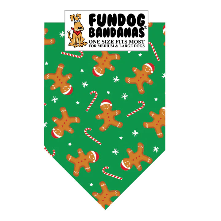 FunDog Bandanas - Dog Bandana Gingerbread People