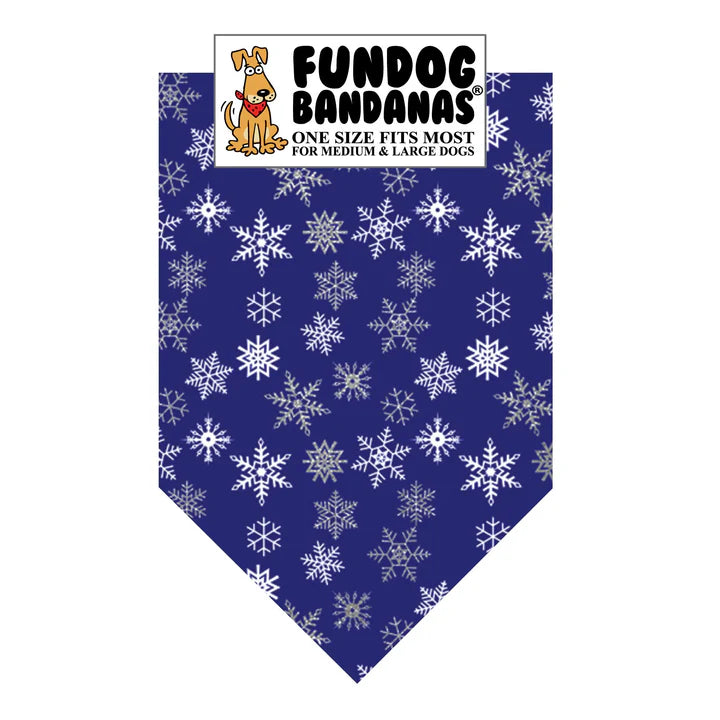 FunDog Bandanas - Dog Bandana Glitter Snowflake