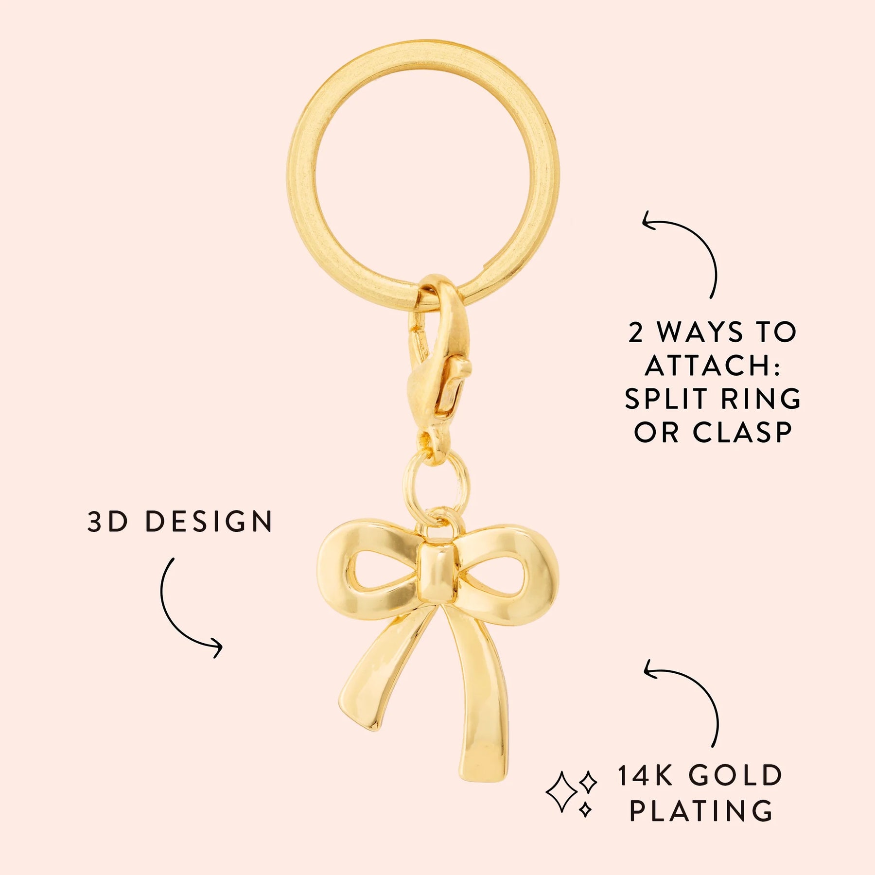The Foggy Dog - Dog Charm Gold Bow