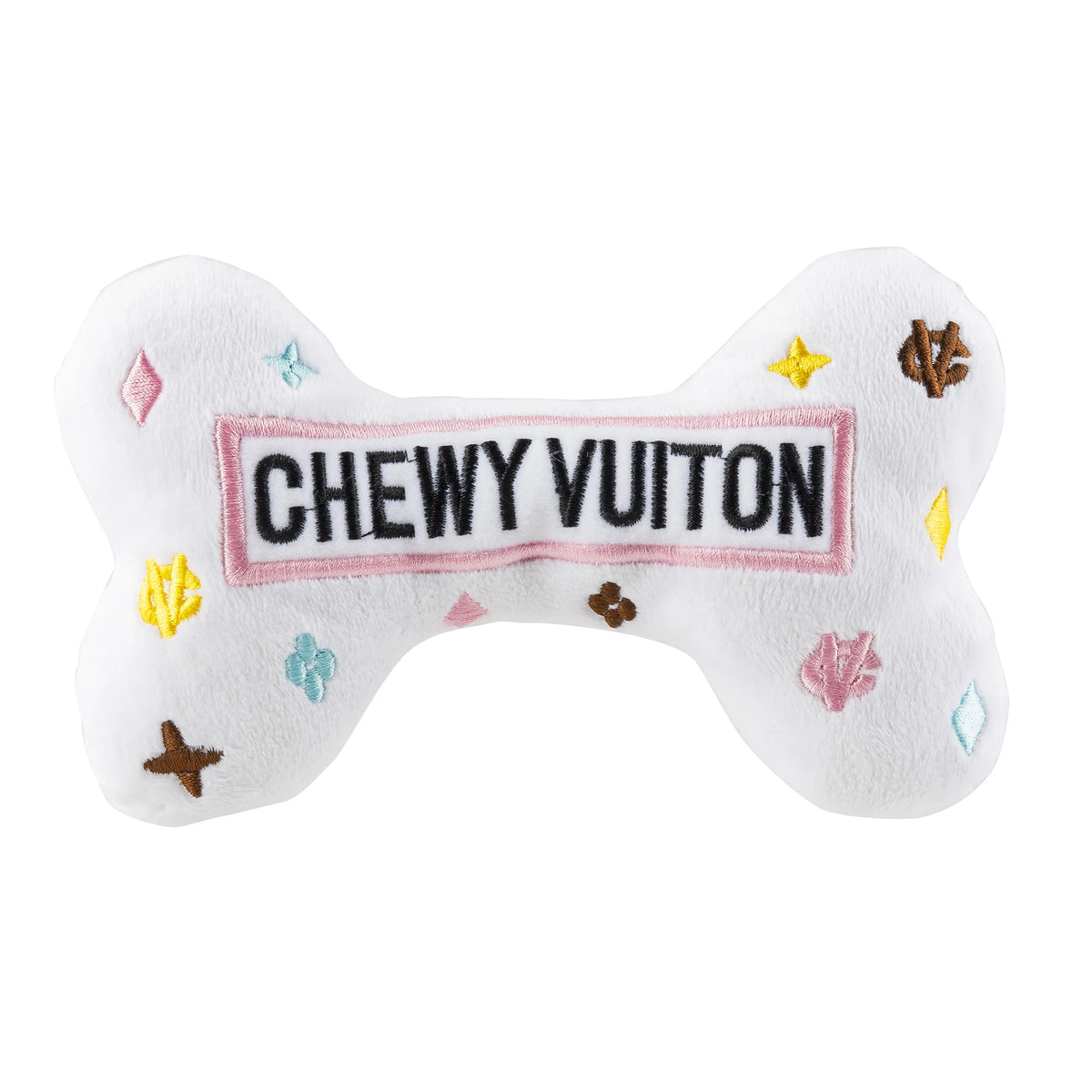 Haute Diggity Dog - White Chewy Vuiton Bone Toy