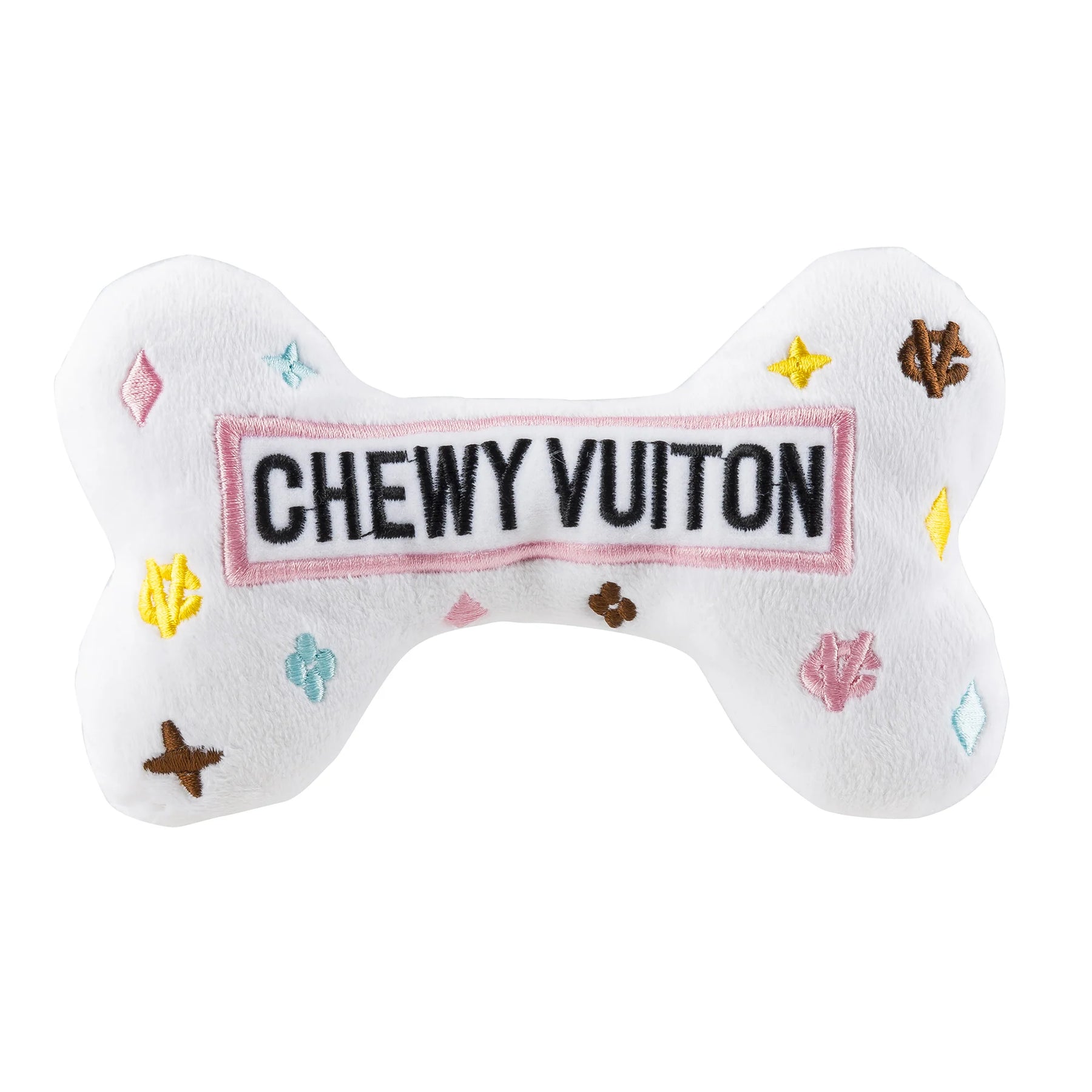 Haute Diggity Dog - White Chewy Vuiton Bone Toy