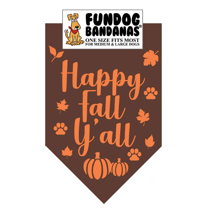 FunDog Bandanas - Dog Bandana Happy Fall Y'all - Southern Agriculture 