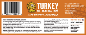 Happy Howie's - Meat Roll Treat - Turkey - Southern Agriculture 