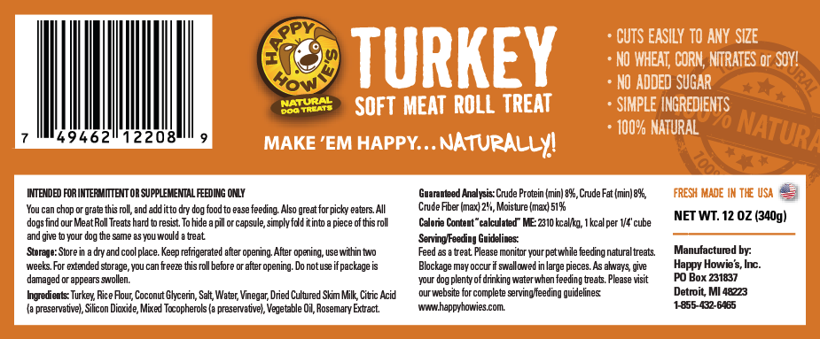 Happy Howie's - Meat Roll Treat - Turkey - Southern Agriculture 